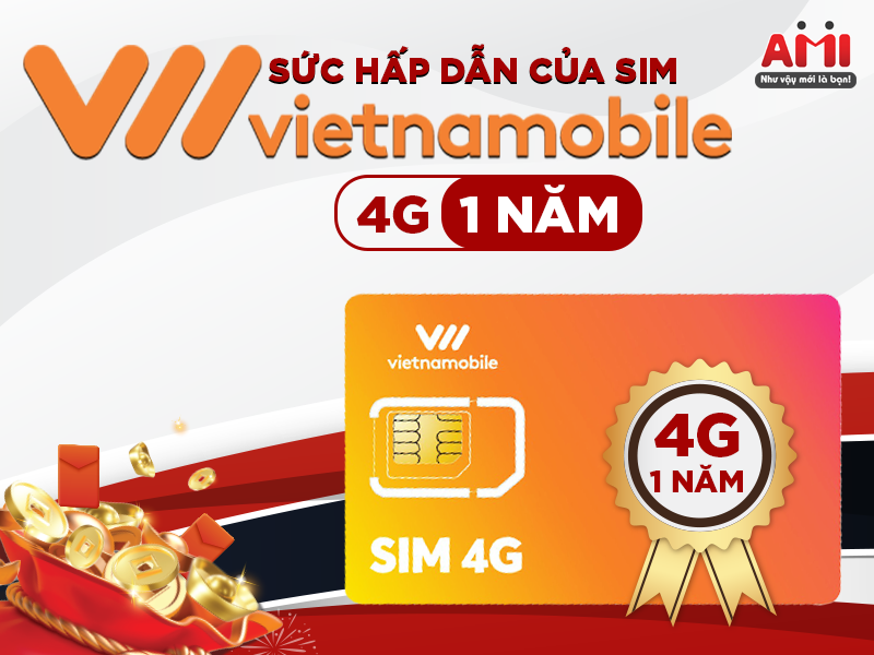 sim vietnamobile 4G 1 năm