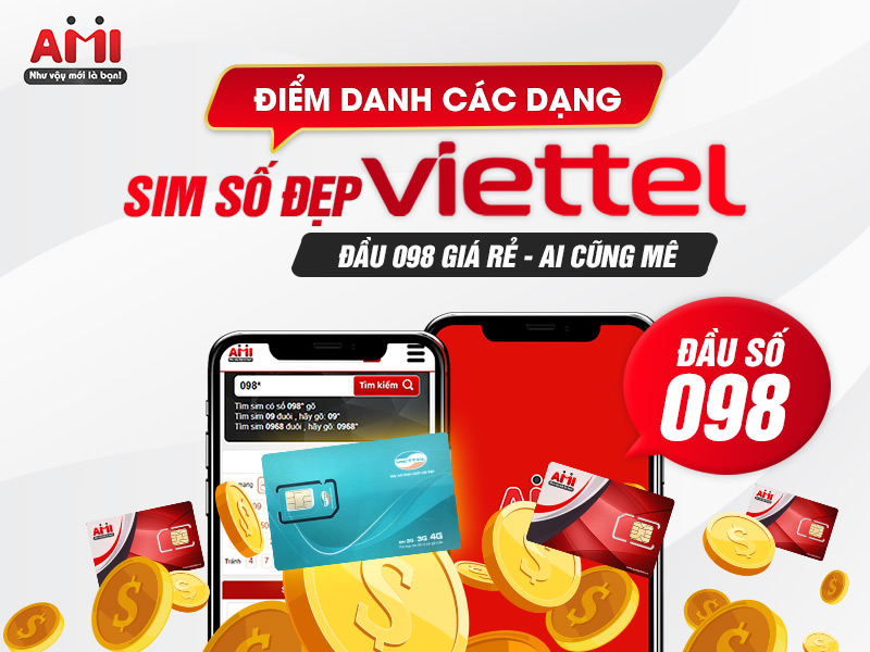 sim số đẹp viettel 098