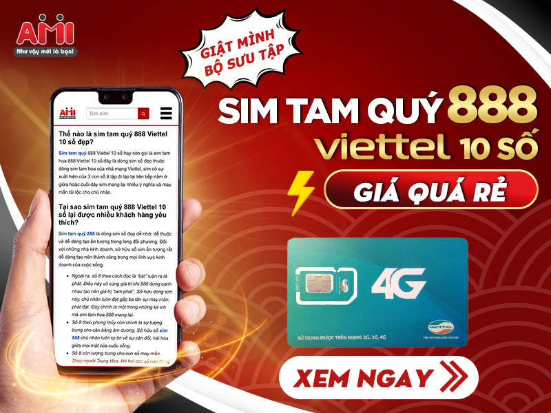 sim tam quý 8 viettel 10 số