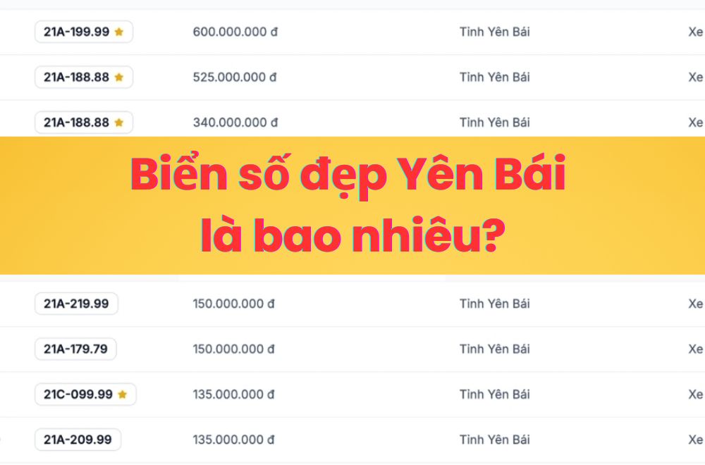Biển Số Đẹp Yên Bái Là Bao Nhiêu? Danh Sách & Thông Tin Mới Nhất