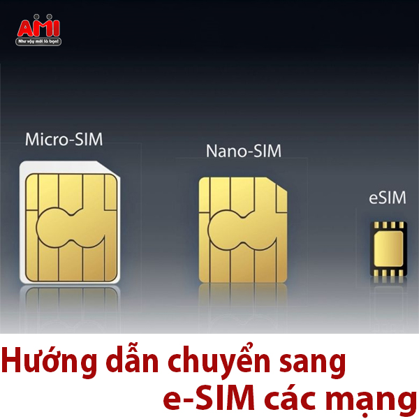 hướng dẫn chuyển e sim các nhà mạng